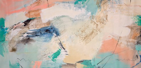 Floating Clouds by Natasha Barnes - Original Painting on Box Canvas